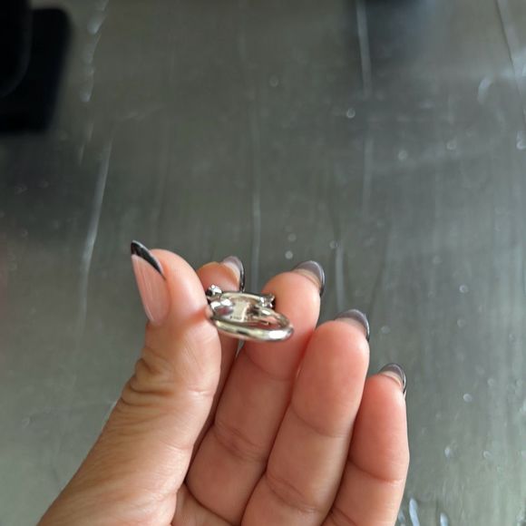 Salvatore Ferragamo Bow Black Enamel Ring Size 50 Sterling Silver 925 - Picture 8 of 9